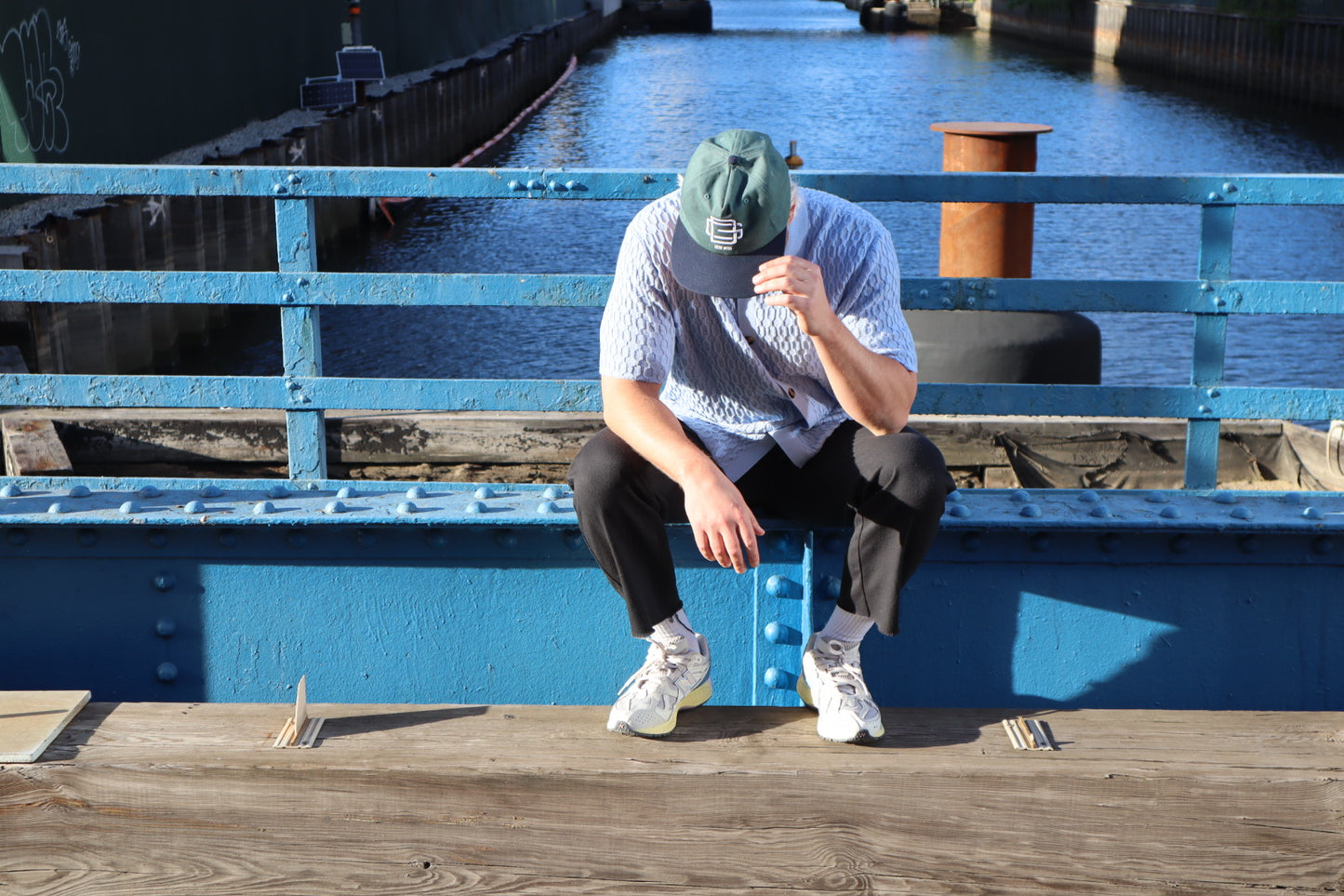 Good Days Interlocking Letter Hat - Green/Navy
