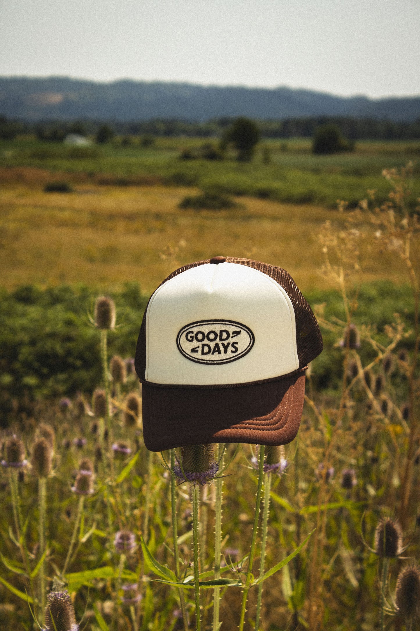 Good Days Trucker Hat - Cream/Brown