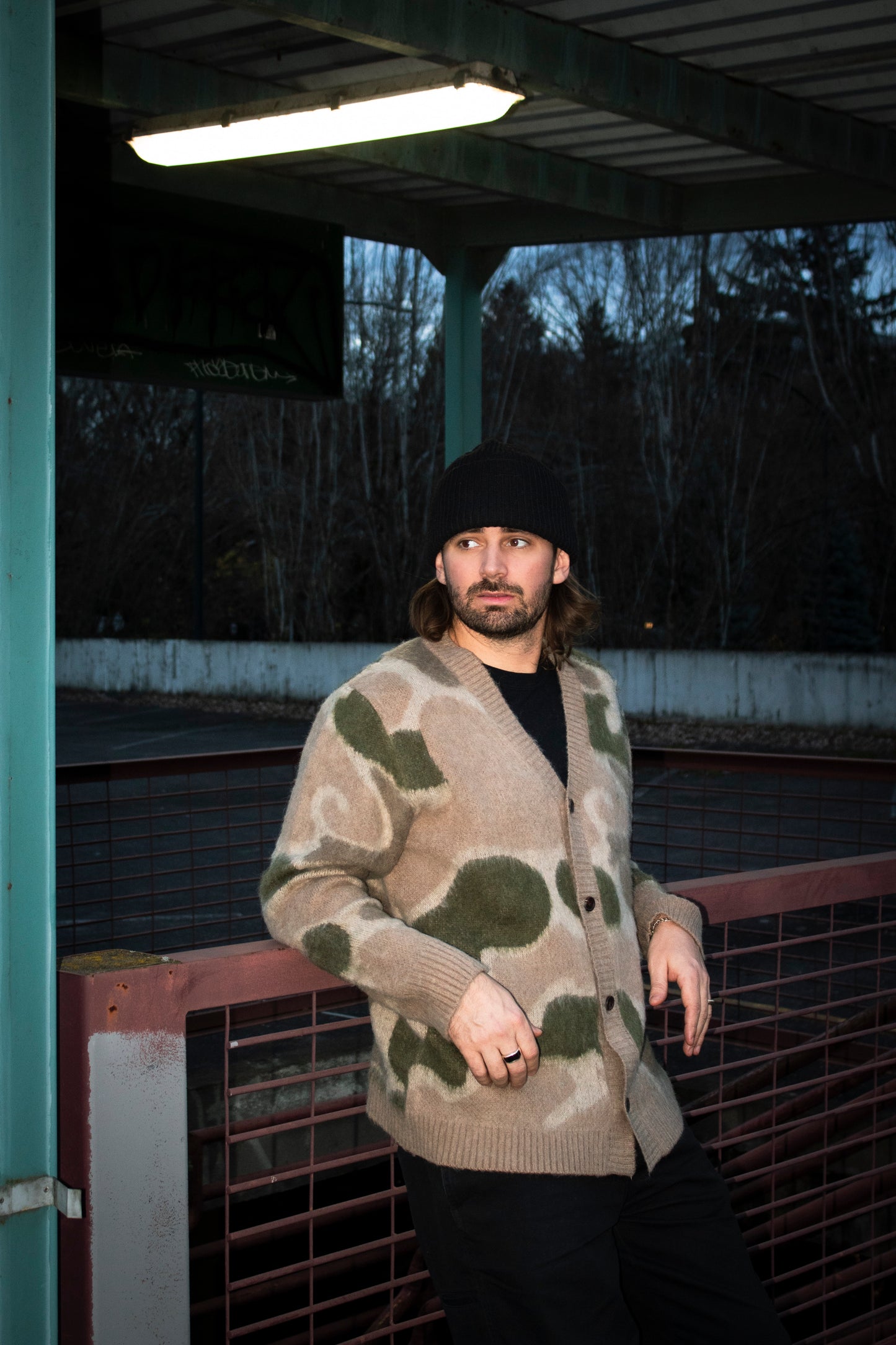 Camo Mohair Cardigan