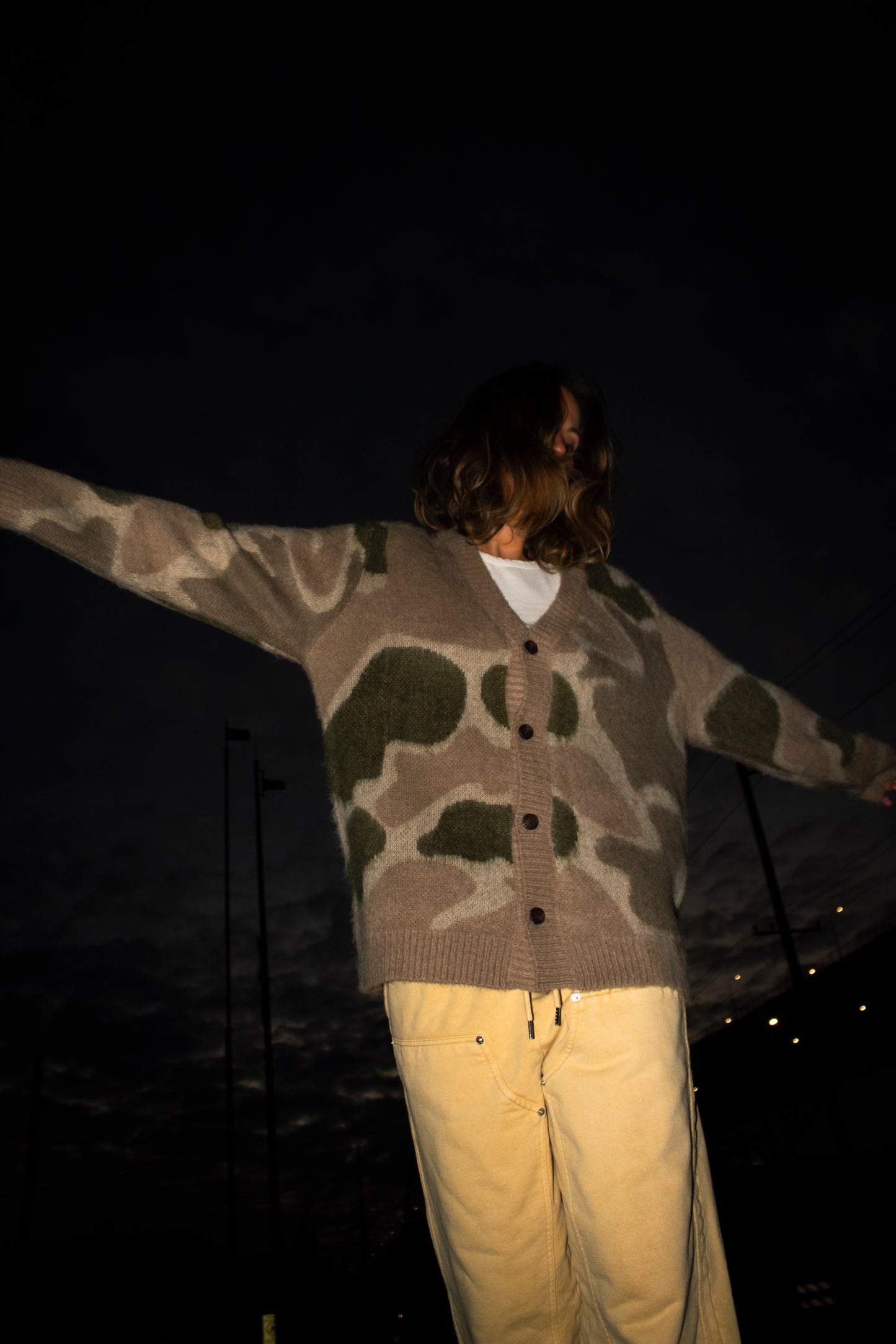 Camo Mohair Cardigan