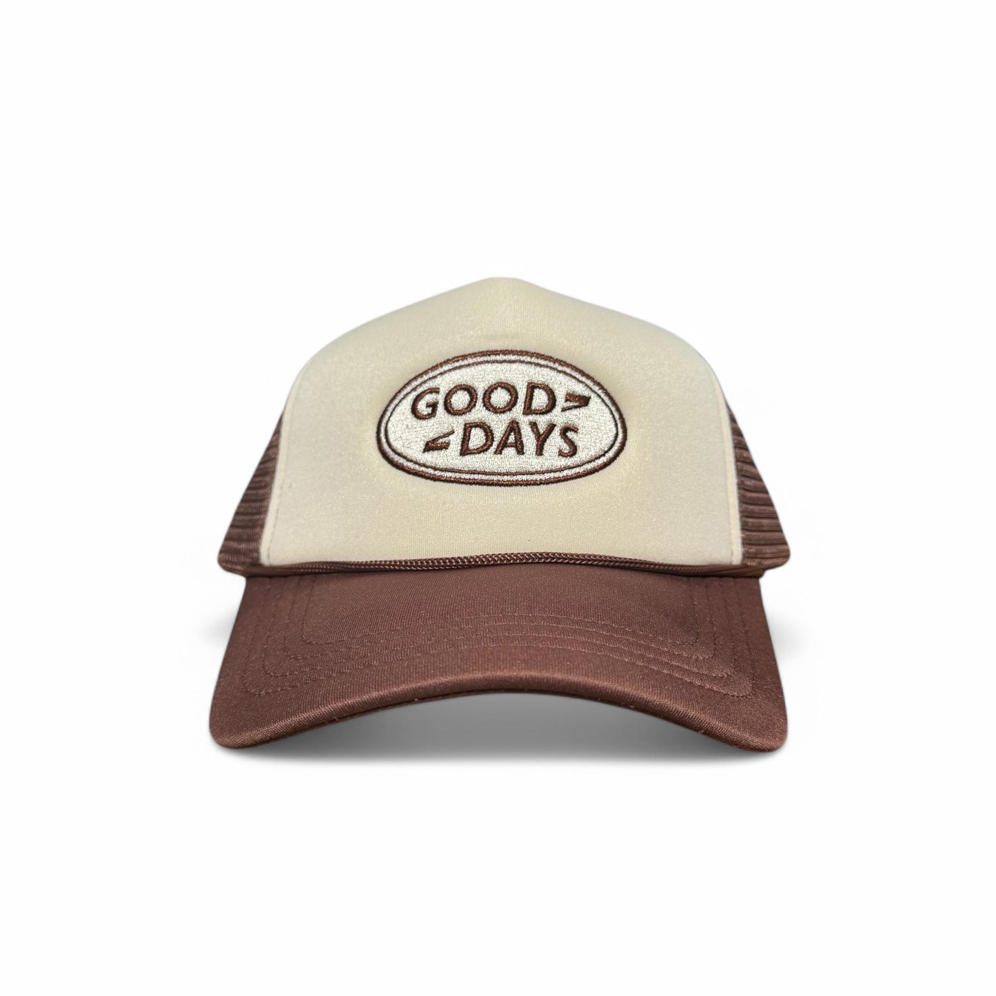 GOOD DAYS TRUCKER HAT - BROWN & CREAM