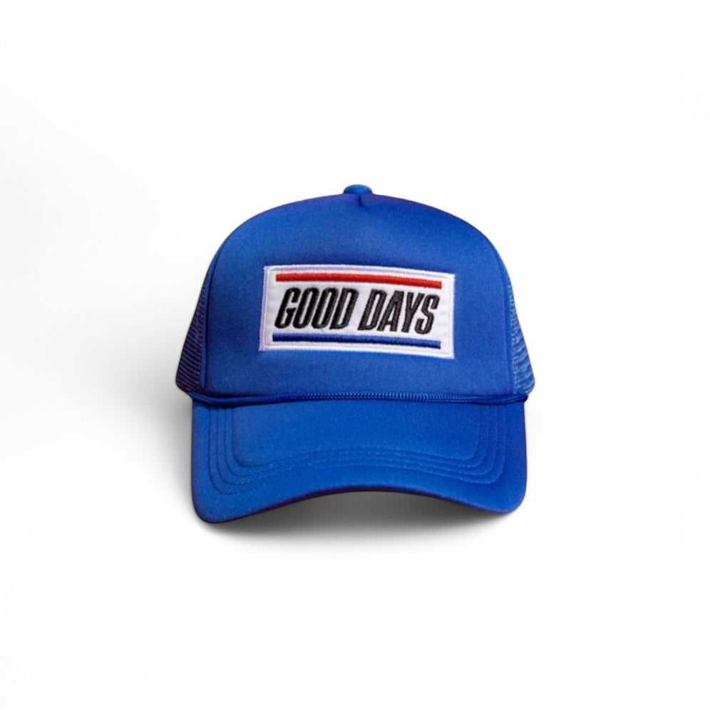 GOOD DAYS TRUCKER HAT - RACING BLUE