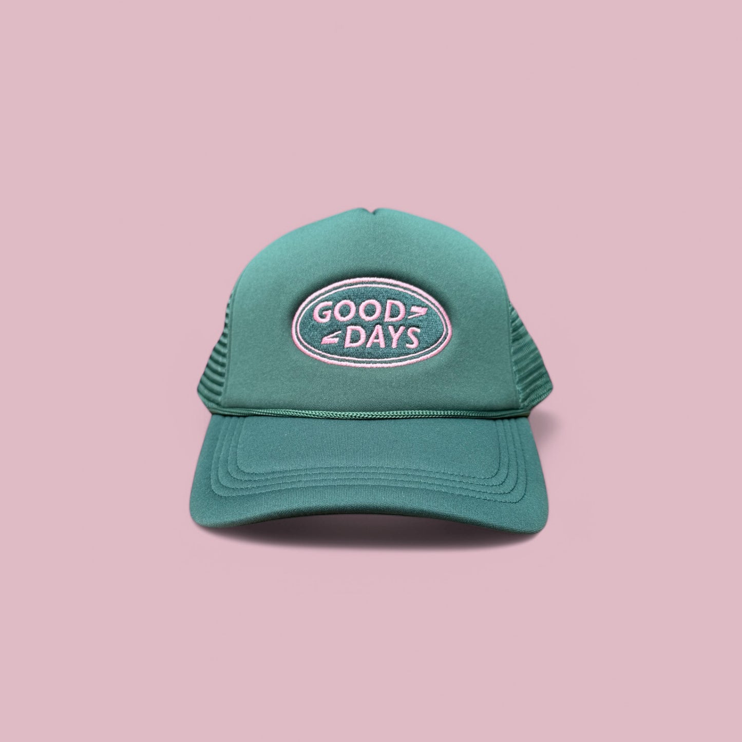 Good Days Trucker Hat - Green/Pink