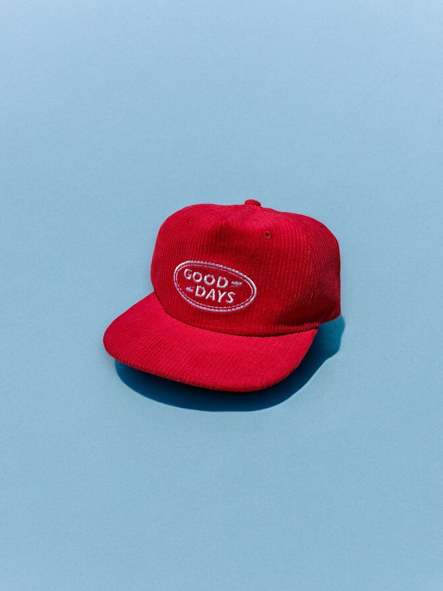 CORDUROY CRUISER HAT - CHERRY