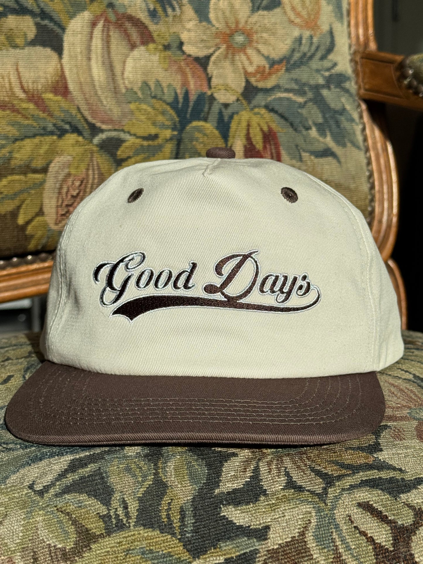 Good Days Varsity Hat - Brown/Cream