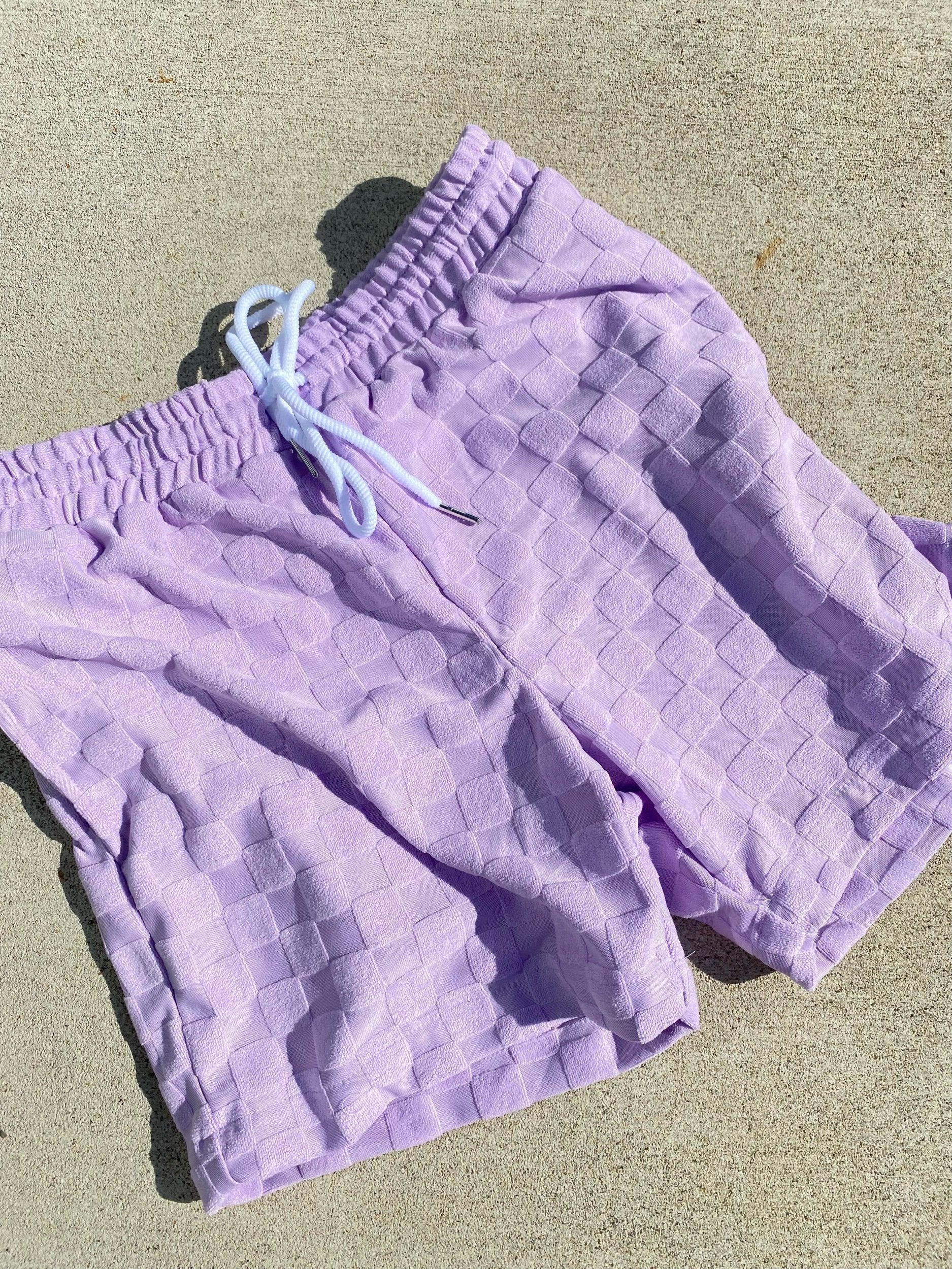 VENICE TERRY CLOTH SHORTS - LAVENDER-SQ1224328