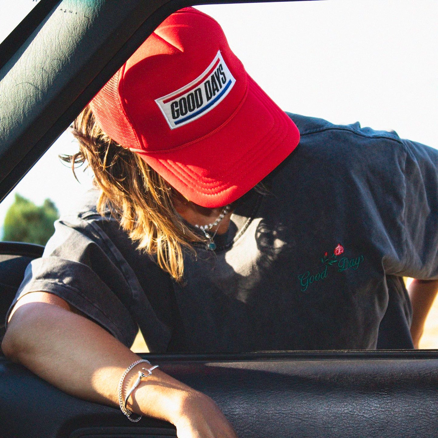 GOOD DAYS TRUCKER HAT - RACING RED