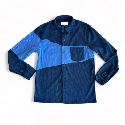 COLOR BLOCK CORDUROY BUTTON DOWN-SQ7154557