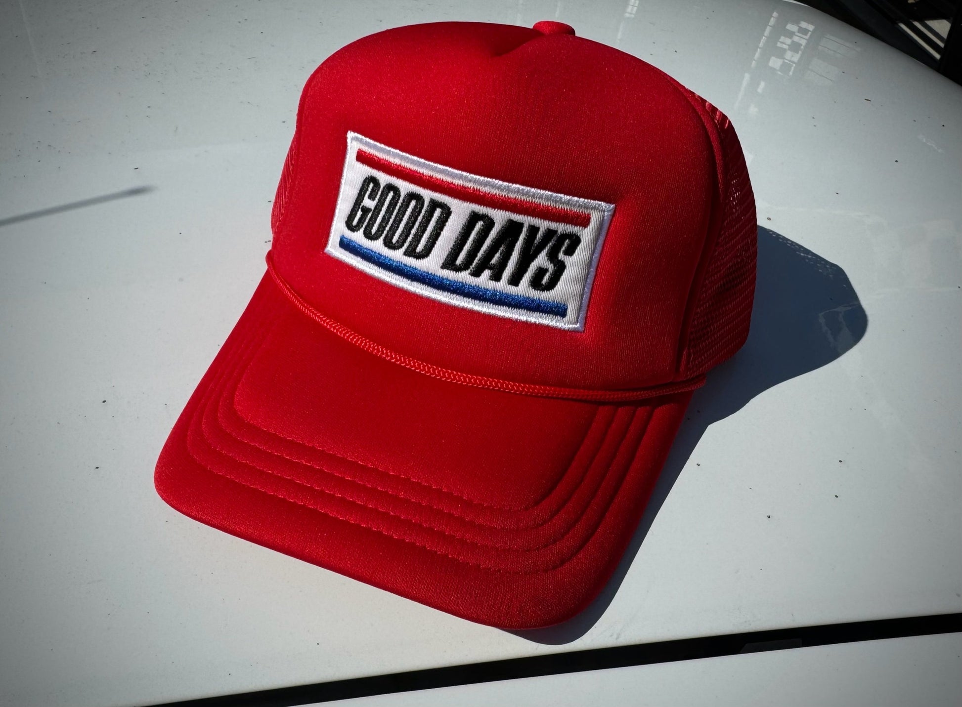 GOOD DAYS TRUCKER HAT - RACING RED