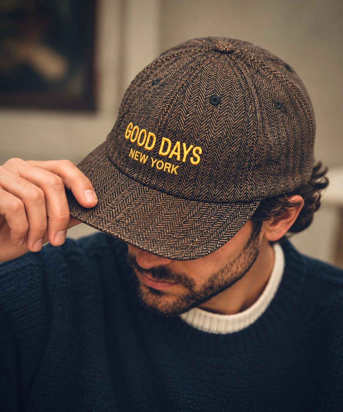 Good Days Chevron Wool 6-Panel - Brown