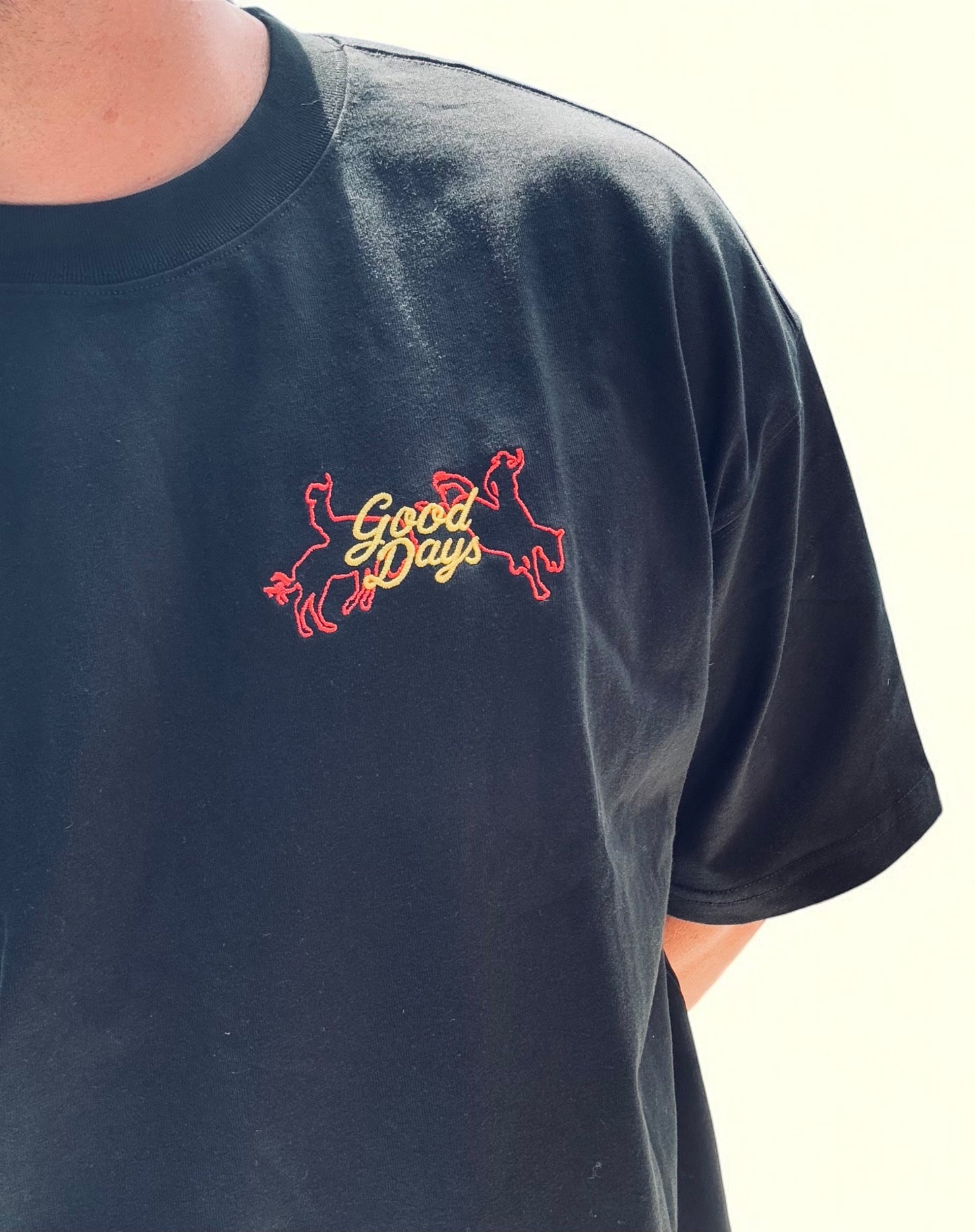 Good Days Oversized Rodeo Tee - Black