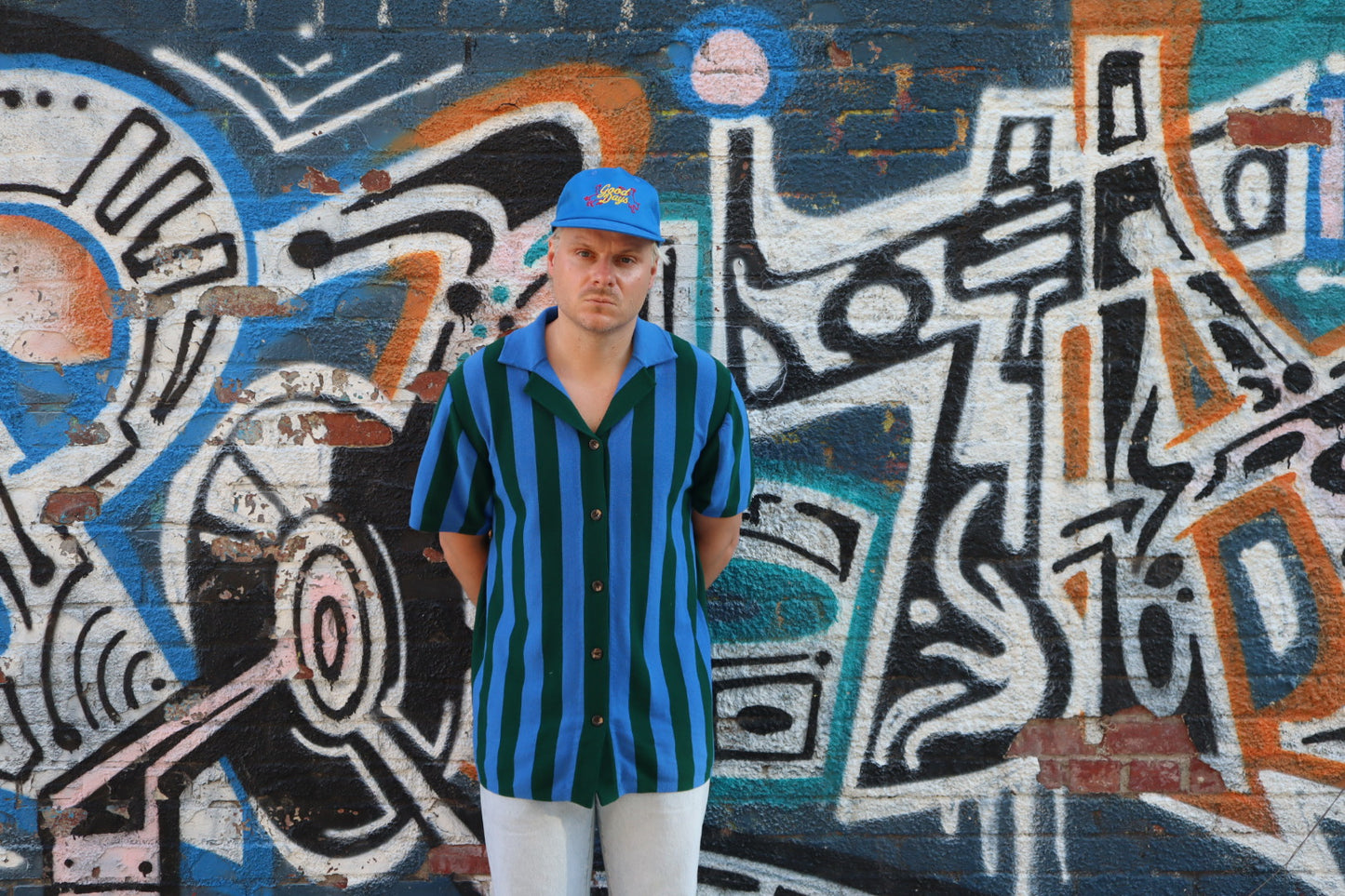 Forest Knit Camp Shirt - Blue/Green