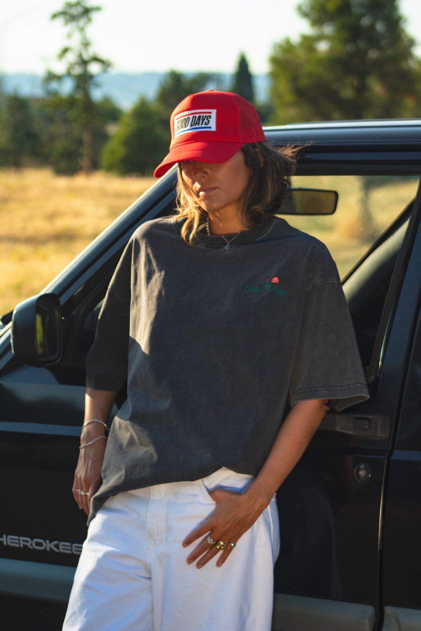 GOOD DAYS TRUCKER HAT - RACING RED