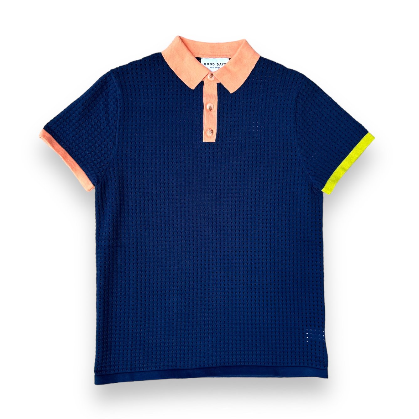 OPEN KNIT NAVY POLO-SQ3616082