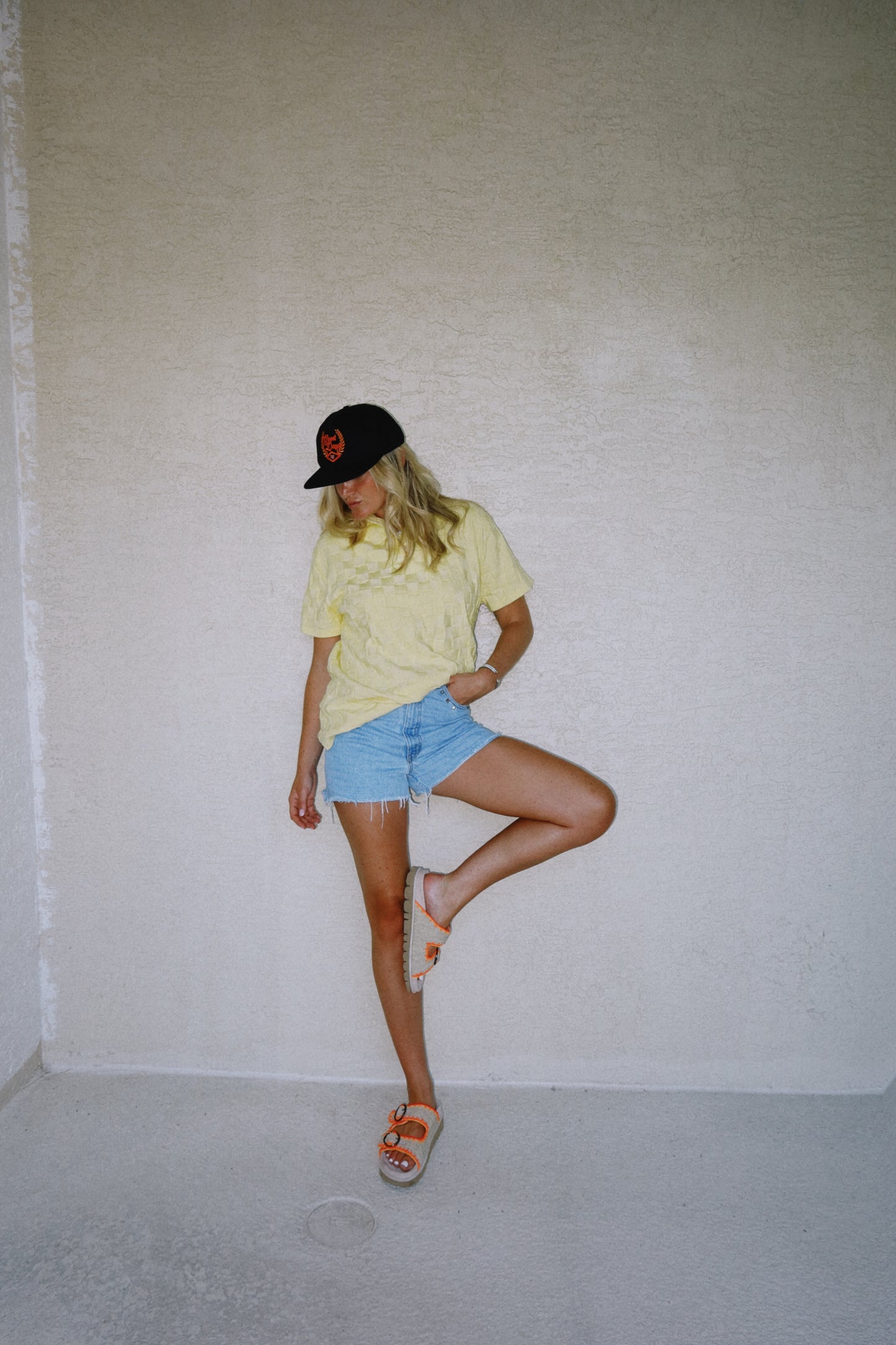 Palmetto Checkered Knit Polo - Butter Yellow