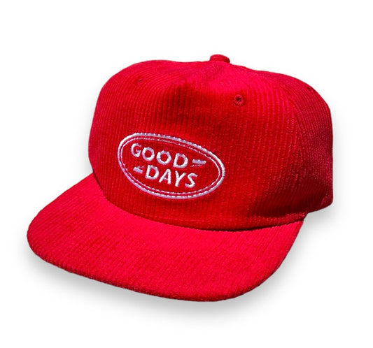 CORDUROY CRUISER HAT - CHERRY