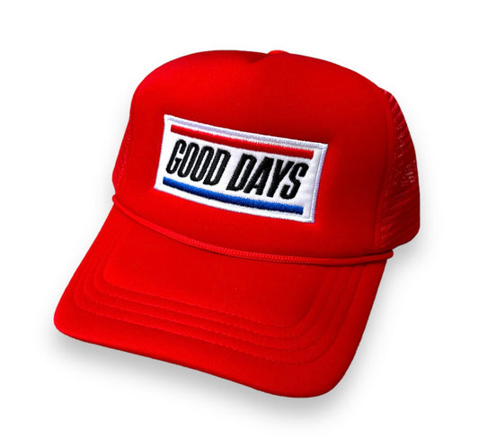 GOOD DAYS TRUCKER HAT - RACING RED